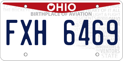 OH license plate FXH6469