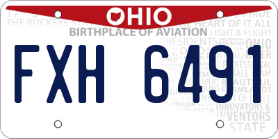 OH license plate FXH6491