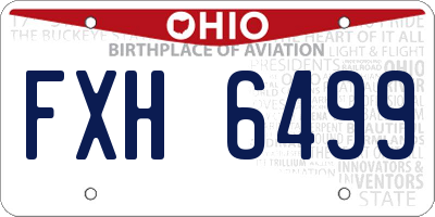 OH license plate FXH6499