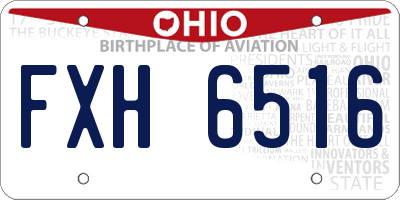 OH license plate FXH6516