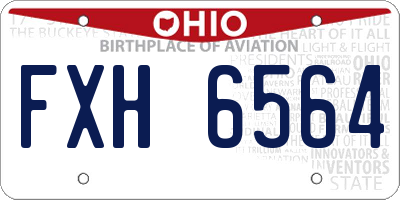 OH license plate FXH6564