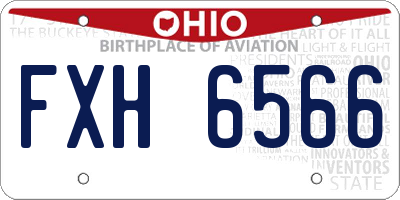OH license plate FXH6566