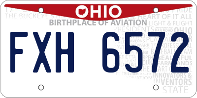 OH license plate FXH6572