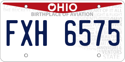 OH license plate FXH6575