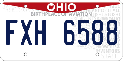 OH license plate FXH6588