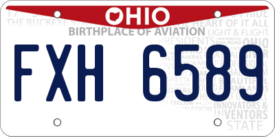 OH license plate FXH6589