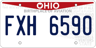 OH license plate FXH6590