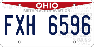 OH license plate FXH6596