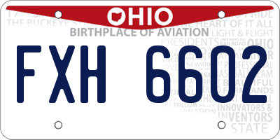 OH license plate FXH6602