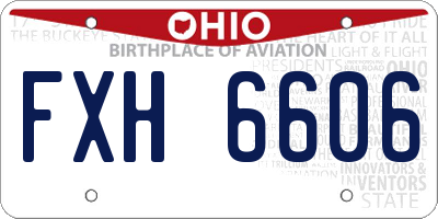 OH license plate FXH6606