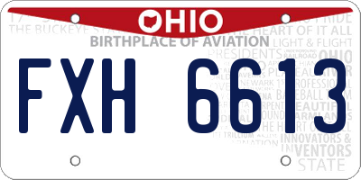 OH license plate FXH6613