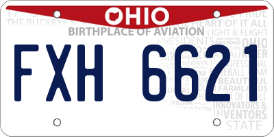 OH license plate FXH6621
