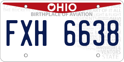 OH license plate FXH6638