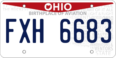 OH license plate FXH6683