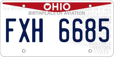 OH license plate FXH6685