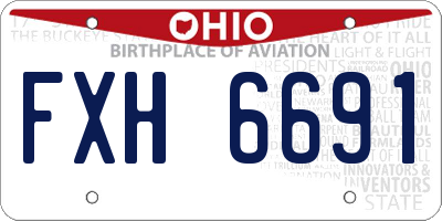 OH license plate FXH6691
