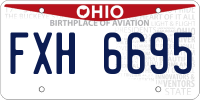 OH license plate FXH6695