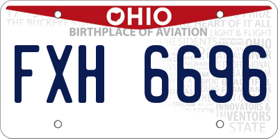 OH license plate FXH6696