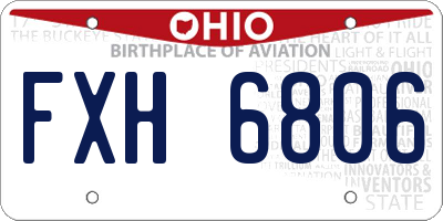 OH license plate FXH6806