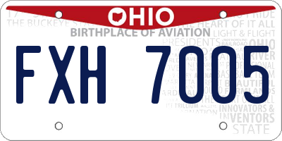 OH license plate FXH7005