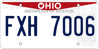 OH license plate FXH7006