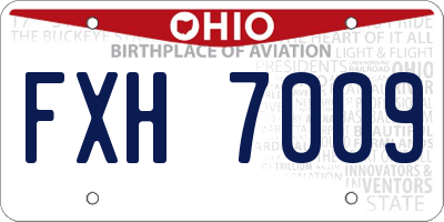 OH license plate FXH7009