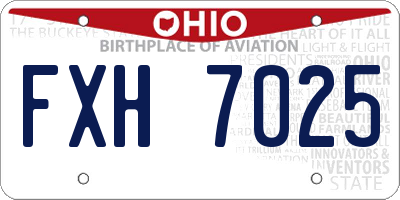 OH license plate FXH7025