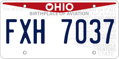 OH license plate FXH7037