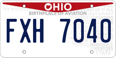 OH license plate FXH7040