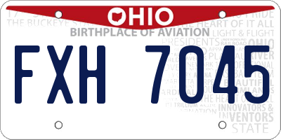 OH license plate FXH7045