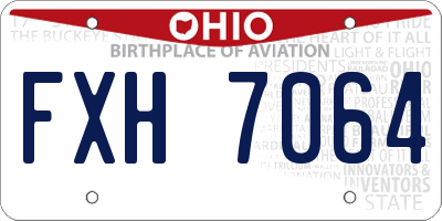 OH license plate FXH7064