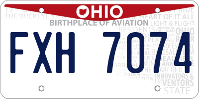 OH license plate FXH7074