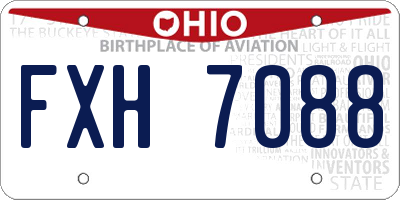 OH license plate FXH7088