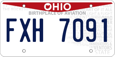 OH license plate FXH7091