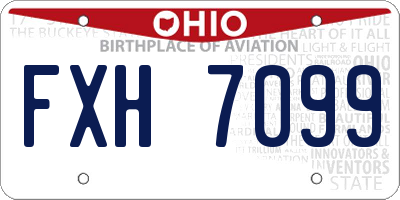 OH license plate FXH7099