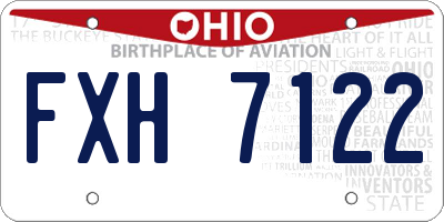 OH license plate FXH7122