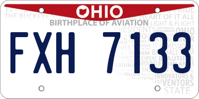 OH license plate FXH7133