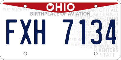 OH license plate FXH7134