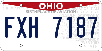 OH license plate FXH7187