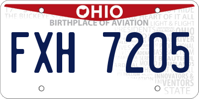 OH license plate FXH7205