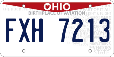 OH license plate FXH7213