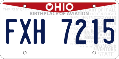 OH license plate FXH7215