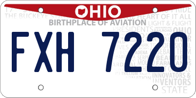 OH license plate FXH7220