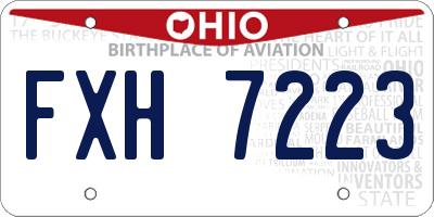 OH license plate FXH7223
