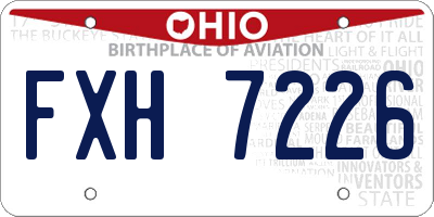 OH license plate FXH7226