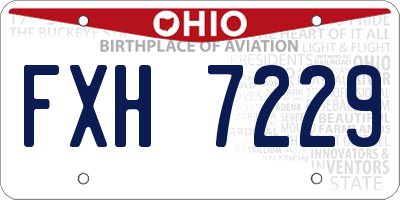OH license plate FXH7229