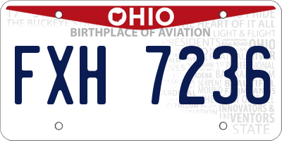 OH license plate FXH7236