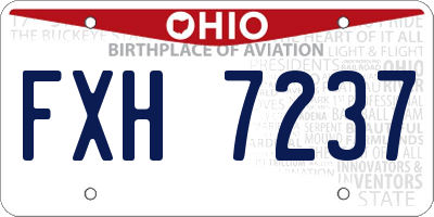 OH license plate FXH7237