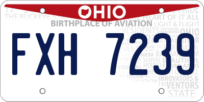 OH license plate FXH7239