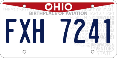 OH license plate FXH7241
